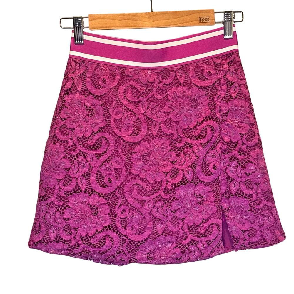 Greyson Fuchsia Floral Lace Tennis Skort - size XS